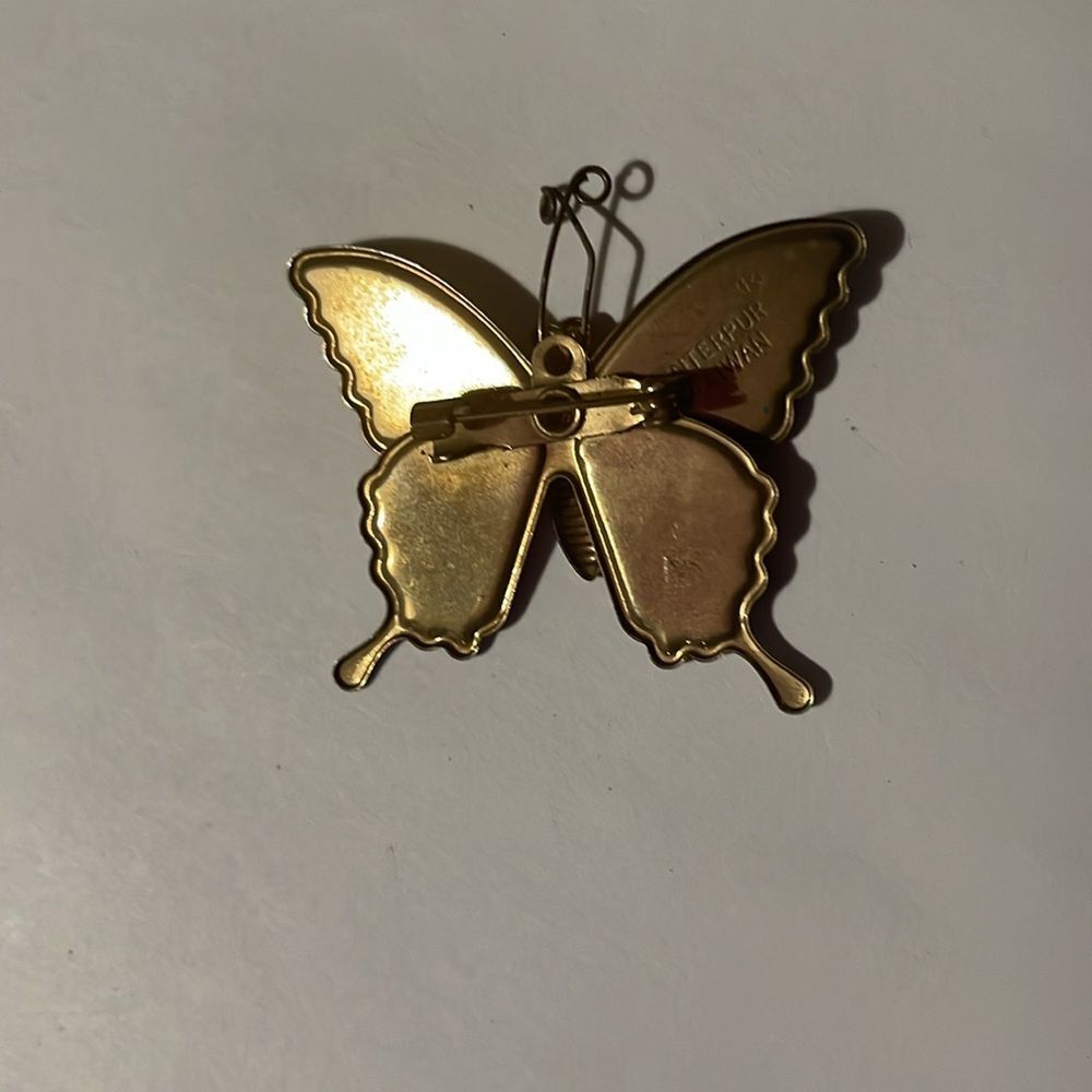 Butterfly Brooch Pin Colorful Sparkly Insect Costume Jewelry - Picture 4 of 6